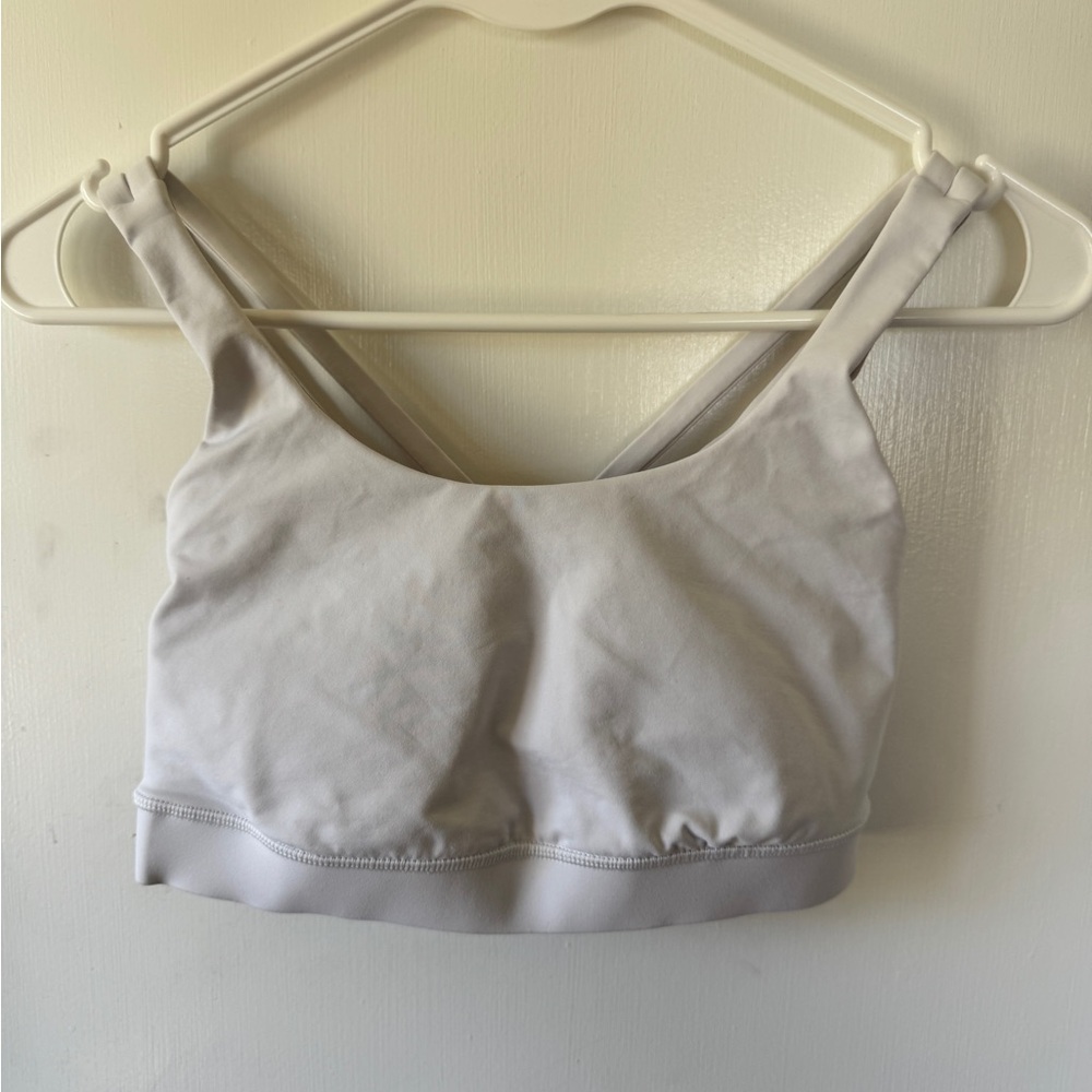 Lululemon Energy Bra Medium Support, B/C Cup, Size 6, Color White
